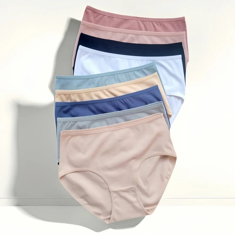 CowLost | product_id-3pcs-womens-cotton-high-waist-solid-color-briefs-xs-2xl |2