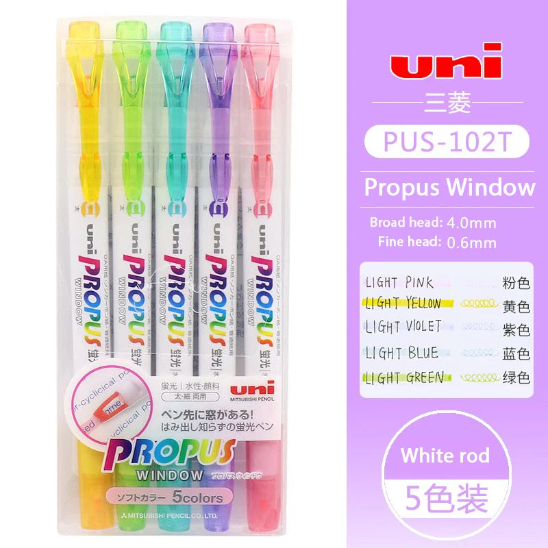 CowLost | product_id-japanese-uni-propus-window-highlighter-pen-103t-102t-double-head-no-smudging-art-marker |13
