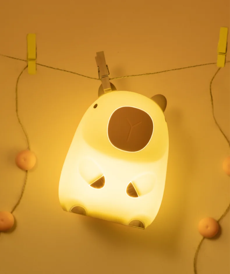 CowLost | product_id-cartoon-capybara-usb-rechargeable-silicone-night-light-with-dimming-and-timer |16