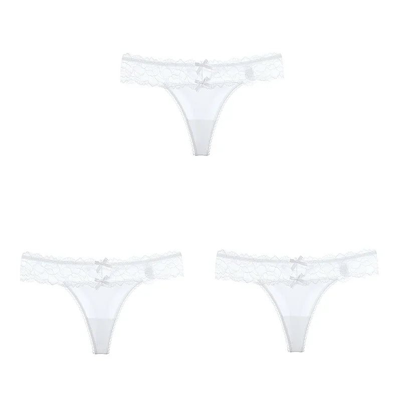 CowLost | womens-bow-lace-panties-french-style-sexy-lace-hollow-underwear |10