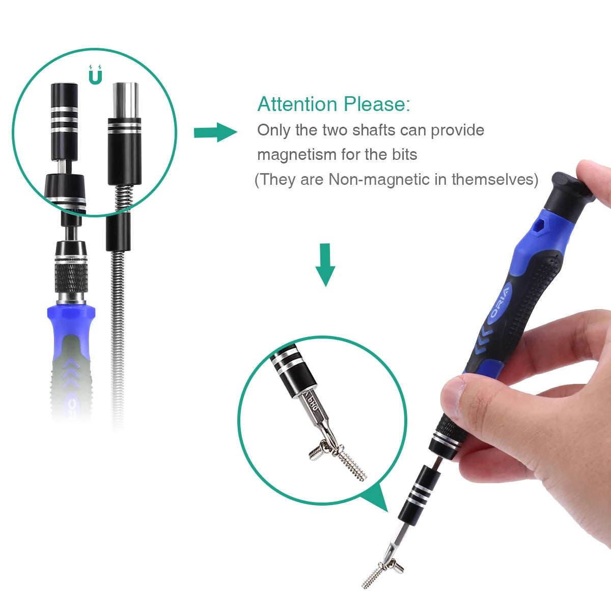 ORIA 60-in-1 Magnetic Precision Screwdriver Set for Electronics Repair