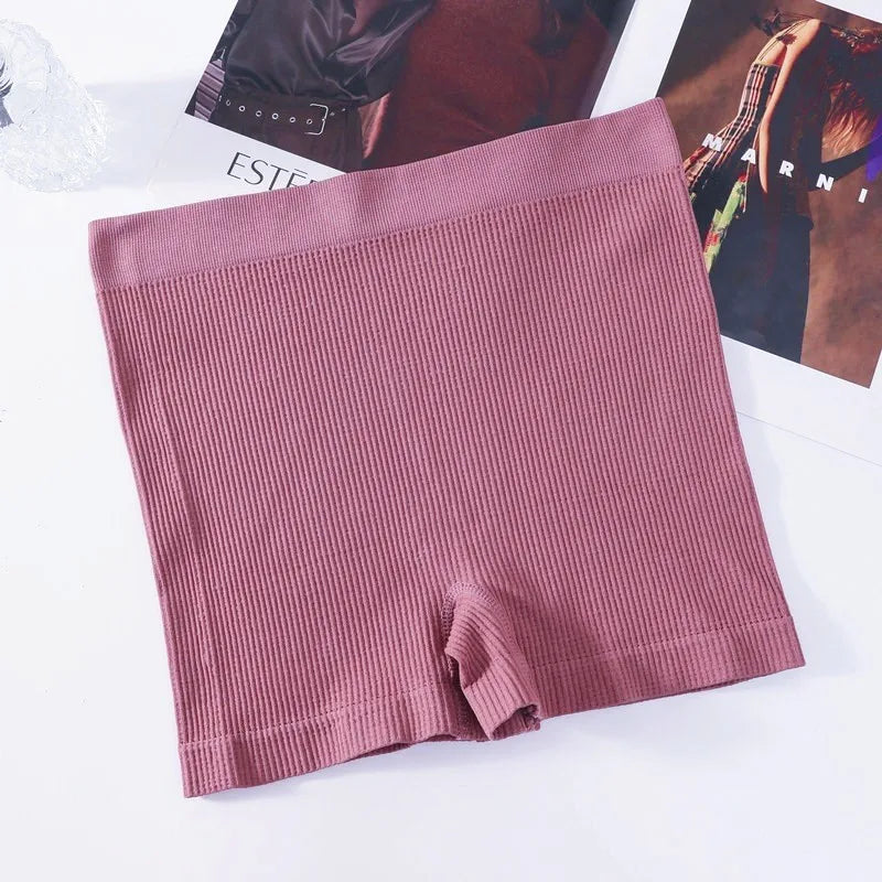 CowLost | product_id-women-s-seamless-ribbed-mid-rise-boyshort-sports-underwear-breathable-panties |12