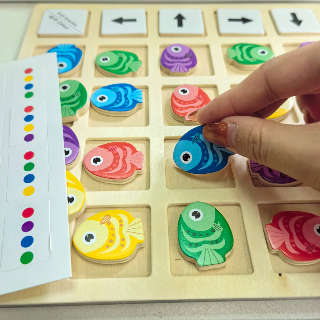 Wooden Montessori Educational Logic and Color Cognition Board Game for Children
