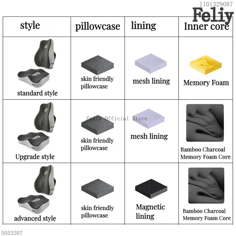 CowLost | memory-foam-office-chair-cushion-car-seat-support |18
