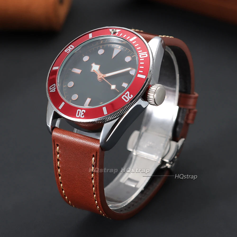 CowLost | bracelets-product_id-calfskin-leather-watch-band-20mm-22mm-with-stainless-steel-buckle-black-brown-green-light-brown |4
