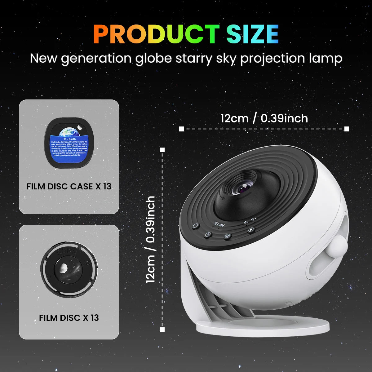13-in-1 Starry Sky 4K HD Galaxy Planetarium Projector with Timer and Nebula Night Light