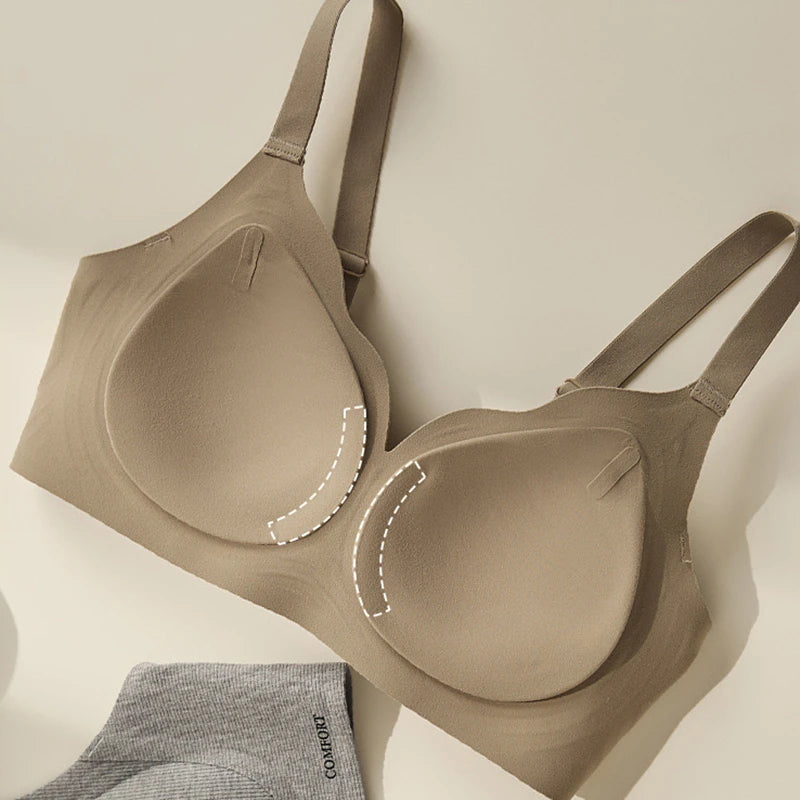 CowLost | new-lifting-underwear-womens-one-piece-fixed-cup-without-marks-and-gathering-without-steel-rings-and-anti-sagging-bra |3