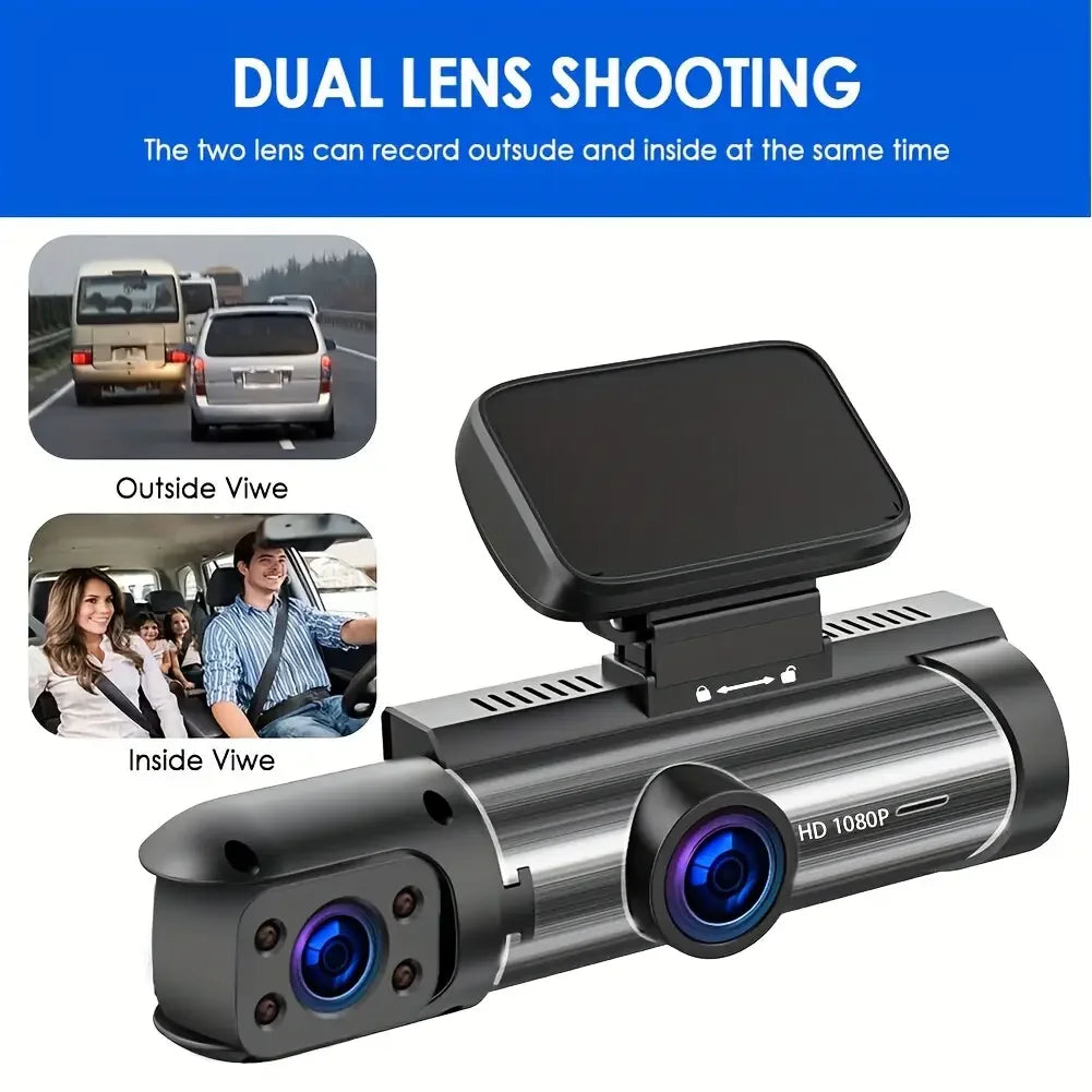 2 Lens Dash Camera WIth 32GB Memory Card 1080P