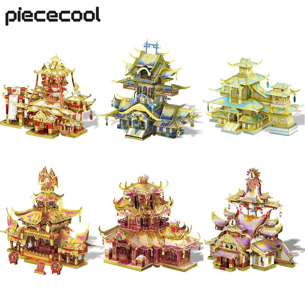 CowLost | fencing-barriers-piececool-3d-metal-puzzle-chinese-ancient-buildings-model-kit |1