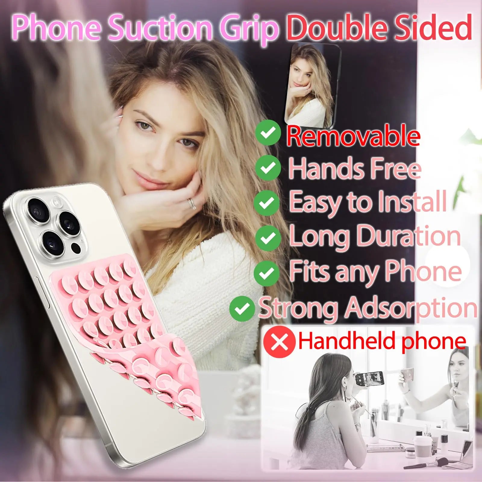 CowLost | silicone-suction-cup-phone-case-mount-double-sided-hands-free-strong-grip |2