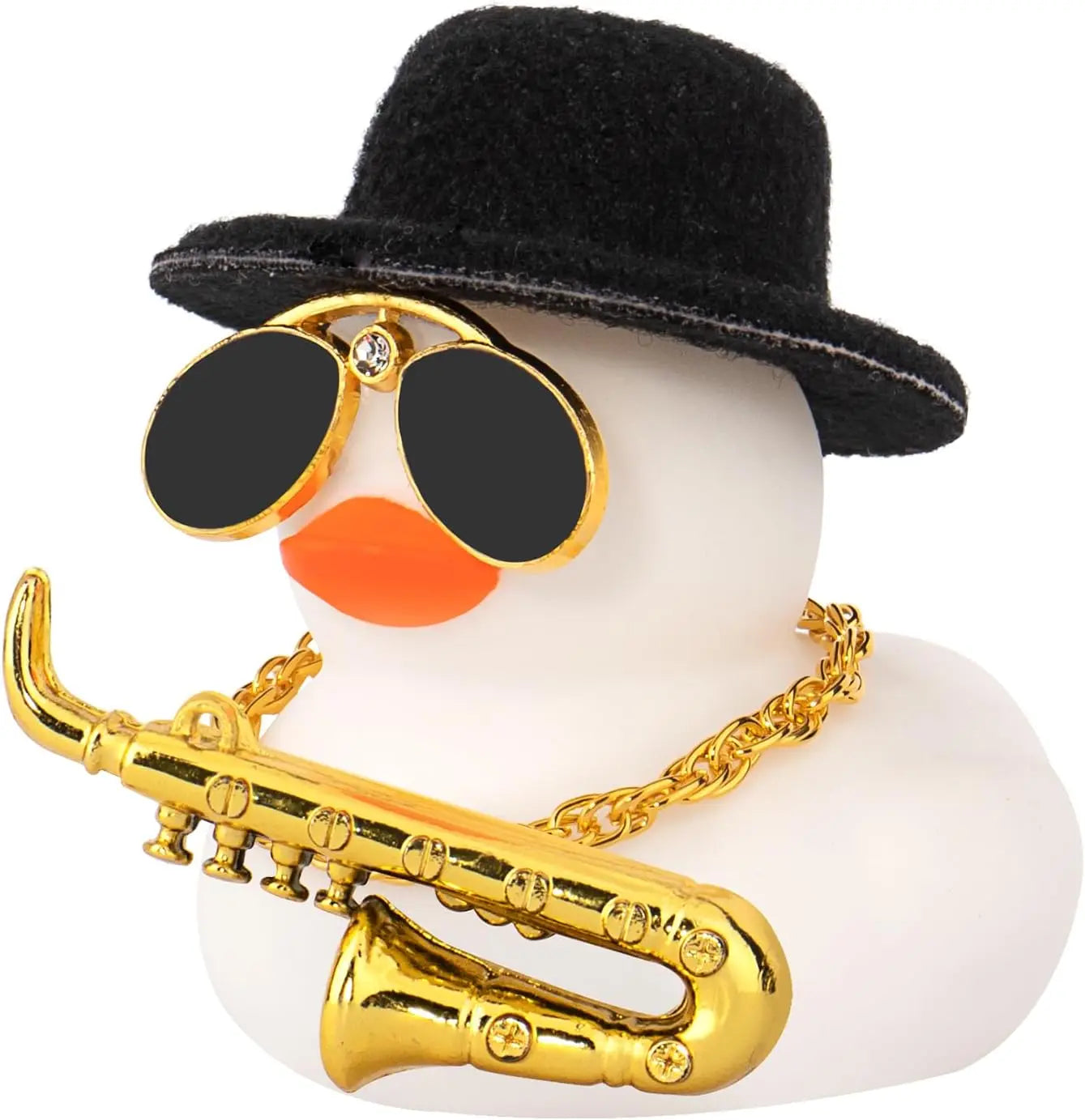 CowLost | product_id-white-rubber-duck-car-dashboard-ornament-with-cowboy-hat-and-swim-ring-necklace |13