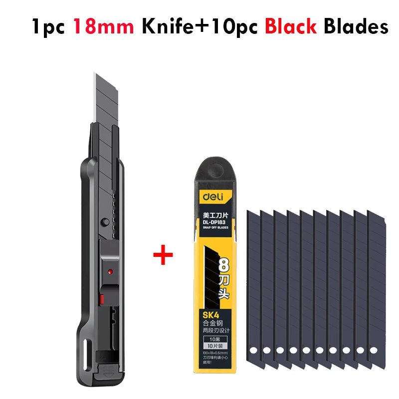 CowLost | product_id-multipurpose-retractable-utility-knife-9-18mm-sk2-thickened-blade-self-locking-box-opener |7