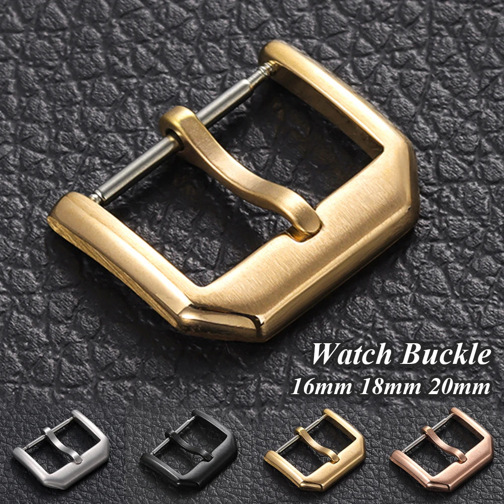 CowLost | product_id-stainless-steel-watch-buckles-16mm-20mm-brushed-matte-clasp-silver-black-gold |1