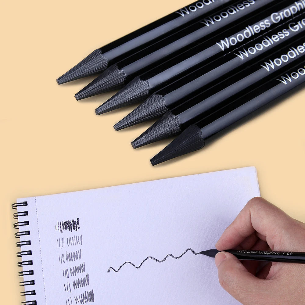 CowLost | wood-free-graphite-sketching-carbon-pencil-set |2