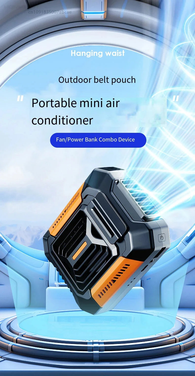 CowLost | product_id-homfish-portable-wearable-neck-fan-with-belt-clip-power-bank-flashlight-for-outdoor-use |8