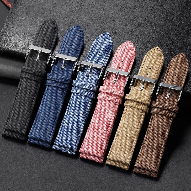 CowLost | product_id-denim-pattern-nylon-watchband-10-22mm-for-casio-seiko-vintage-unisex-strap |1