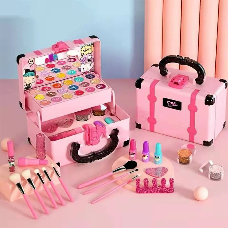Kids Princess Makeup Play Set Non-Toxic Cosmetic Toy for Girls