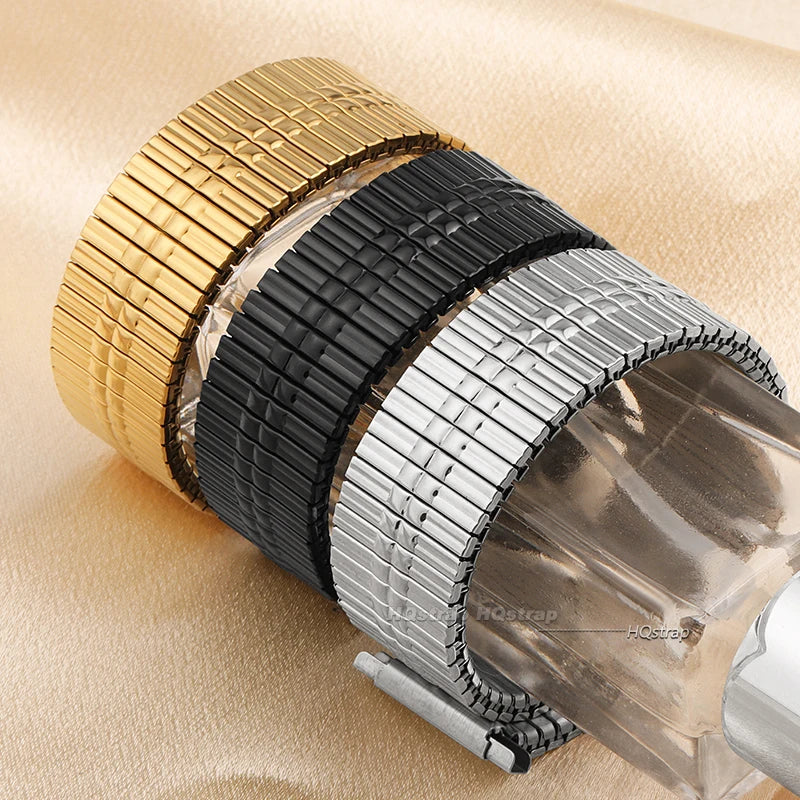 CowLost | bracelets-product_id-16-22mm-stainless-steel-elastic-expansion-watch-strap-silver-gold-black-unisex-bracelet |3