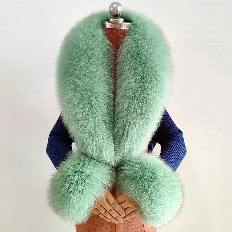 CowLost | winter-natural-fox-fur-scarf-and-cuff-set |26