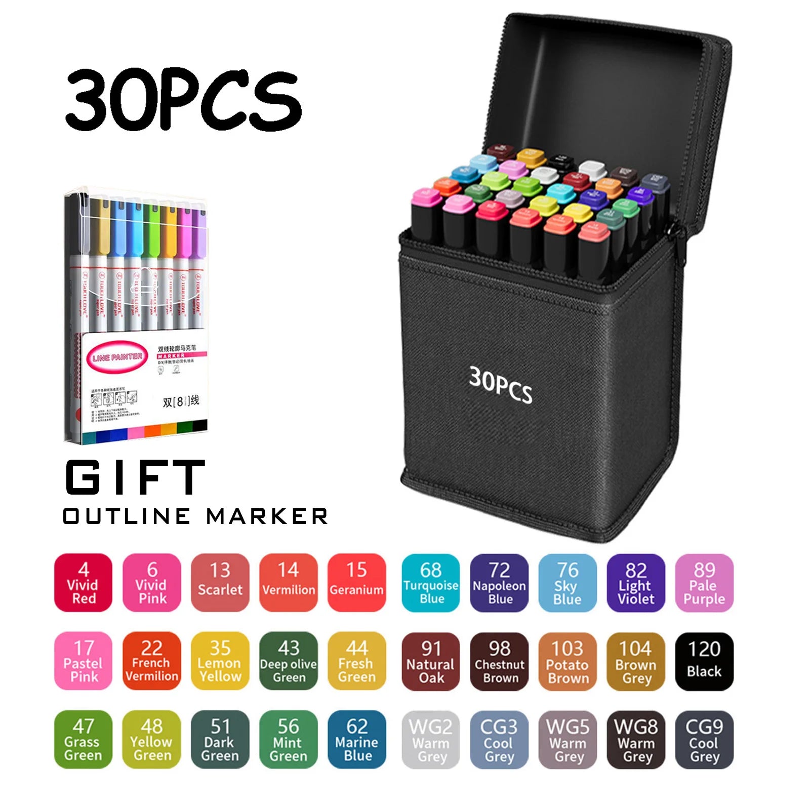 CowLost | product_id-120-color-double-tip-permanent-art-marker-set-for-drawing-design |14