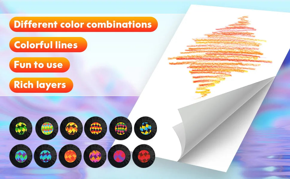 CowLost | rainbow-color-pencils-for-kids-concentric-gradient-crayons |7