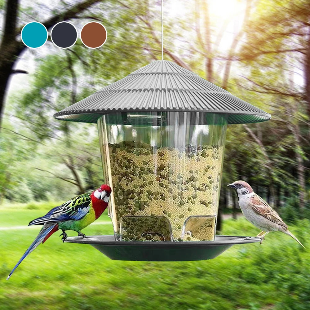 Outdoor Hanging Bird Feeder Multiple Hole Nut and Seed Dispenser Container