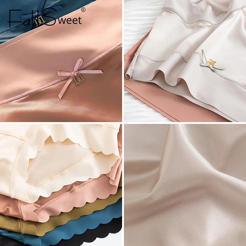 CowLost | product_id-fallsweet-women-s-seamless-high-rise-plus-size-ice-silk-boyshort-panties-3-pack |3