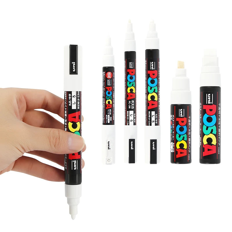 CowLost | product_id-uni-posca-white-permanent-water-based-markers-pc-1m-3m-5m-8k-17k-for-posters-graffiti |6