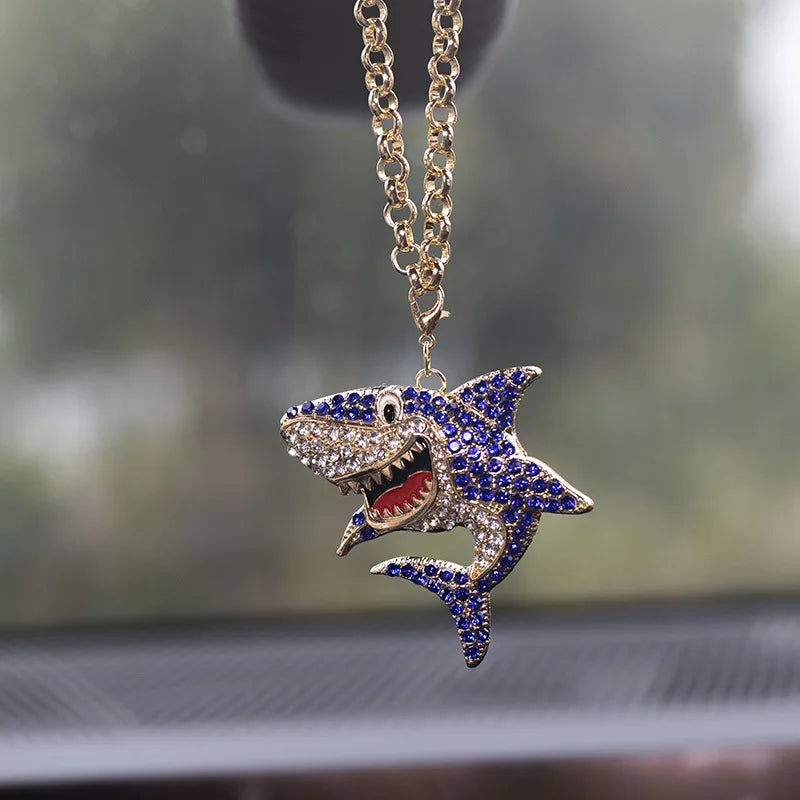 CowLost | product_id-alloy-shark-metal-car-rearview-mirror-pendant-hanging-ornament |7