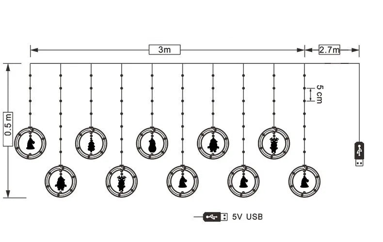 CowLost | product_id-led-usb-christmas-star-santa-curtain-string-lights-for-bedroom-and-living-room |13