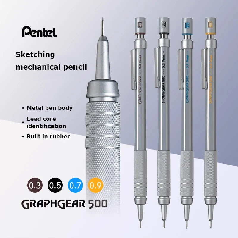 CowLost | product_id-japanese-pentel-automatic-mechanical-pencil-metal-head-0-3-0-5-0-7-0-9mm-for-writing-drawing-sketching |1