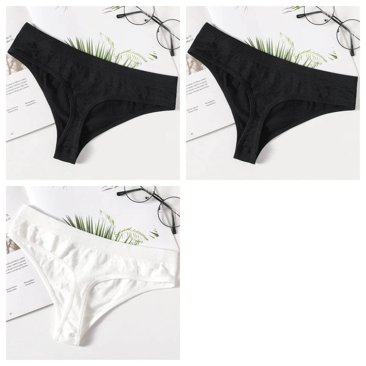 CowLost | product_id-3pcs-women-s-seamless-low-waist-g-string-thong-panties-m-xl |27