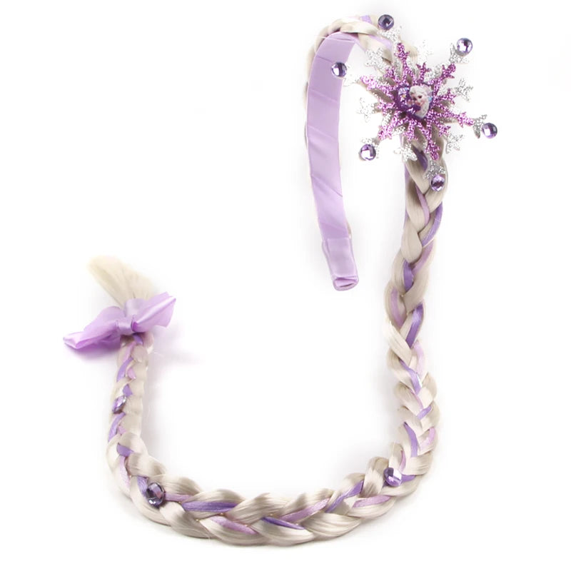 CowLost | frozen-princess-elsa-headband-snowflake-tiara-wig-braid |16