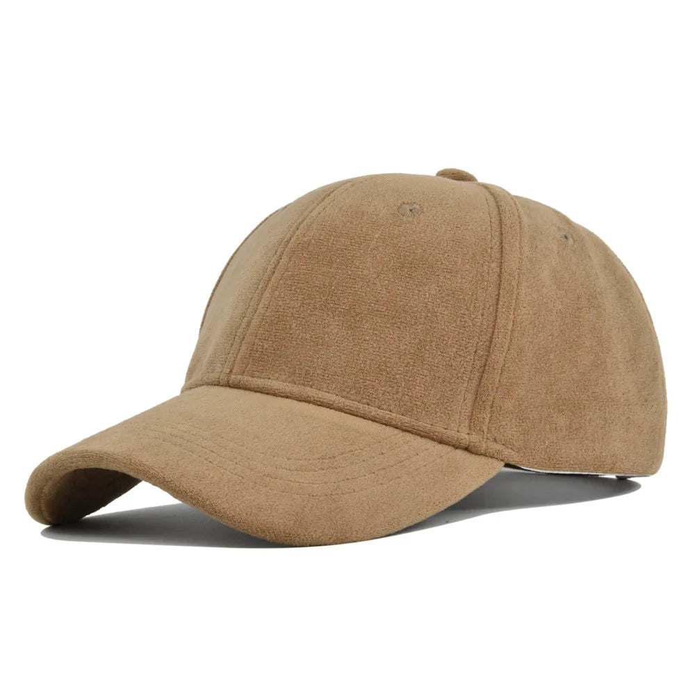 CowLost | solid-suede-retro-baseball-caps-for-men-women |3