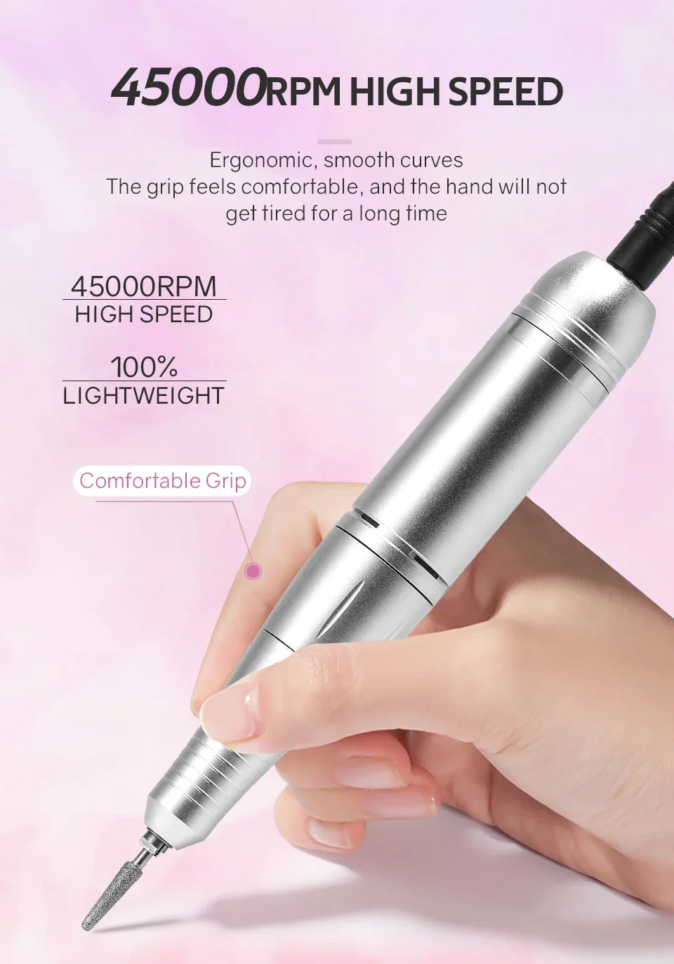 CowLost | professional-45000rpm-electric-portable-nail-drill-machine-rechargeable |10