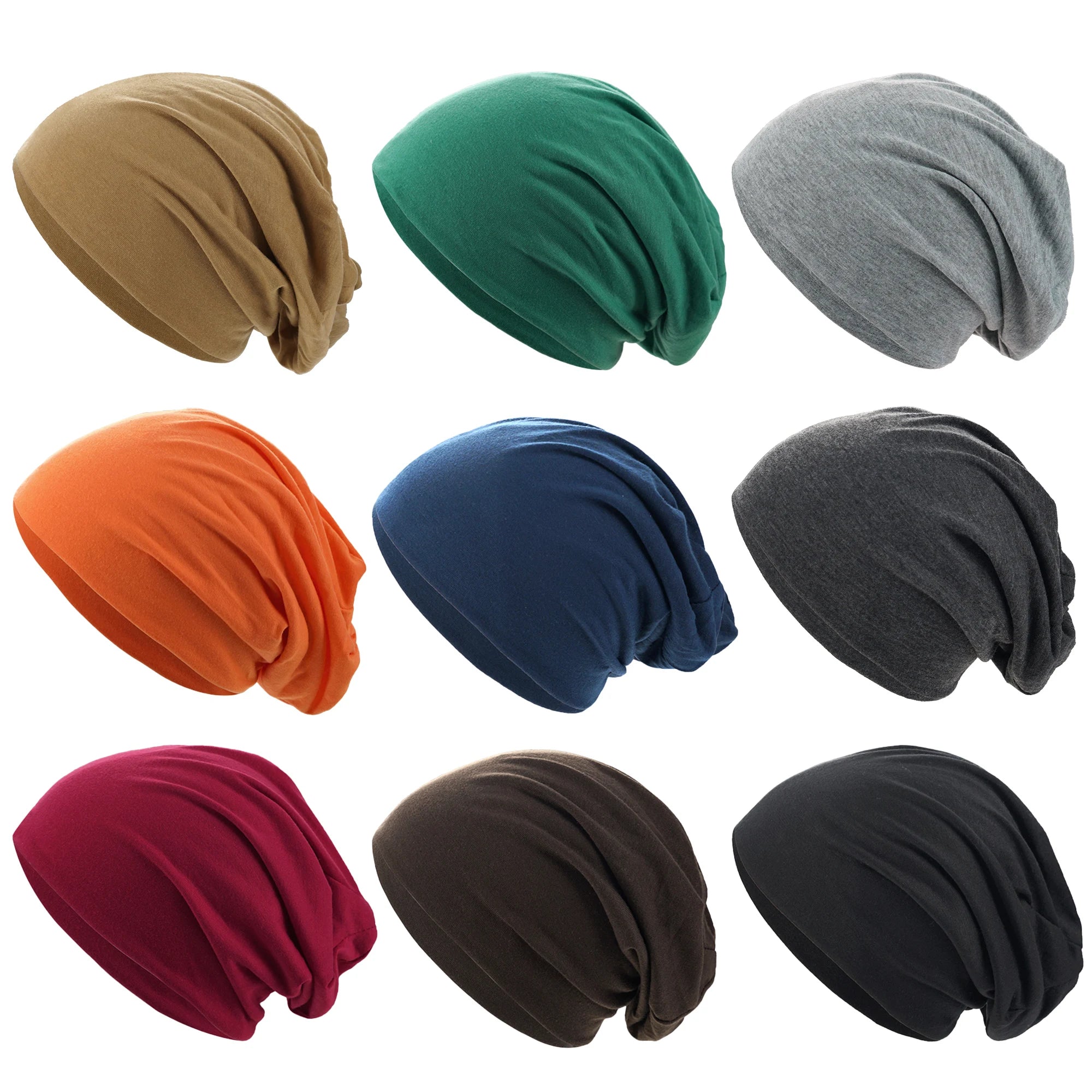 1Pack Solid Color Unisex Men & Women Slouchy Beanie Hip-Hop Soft Cap