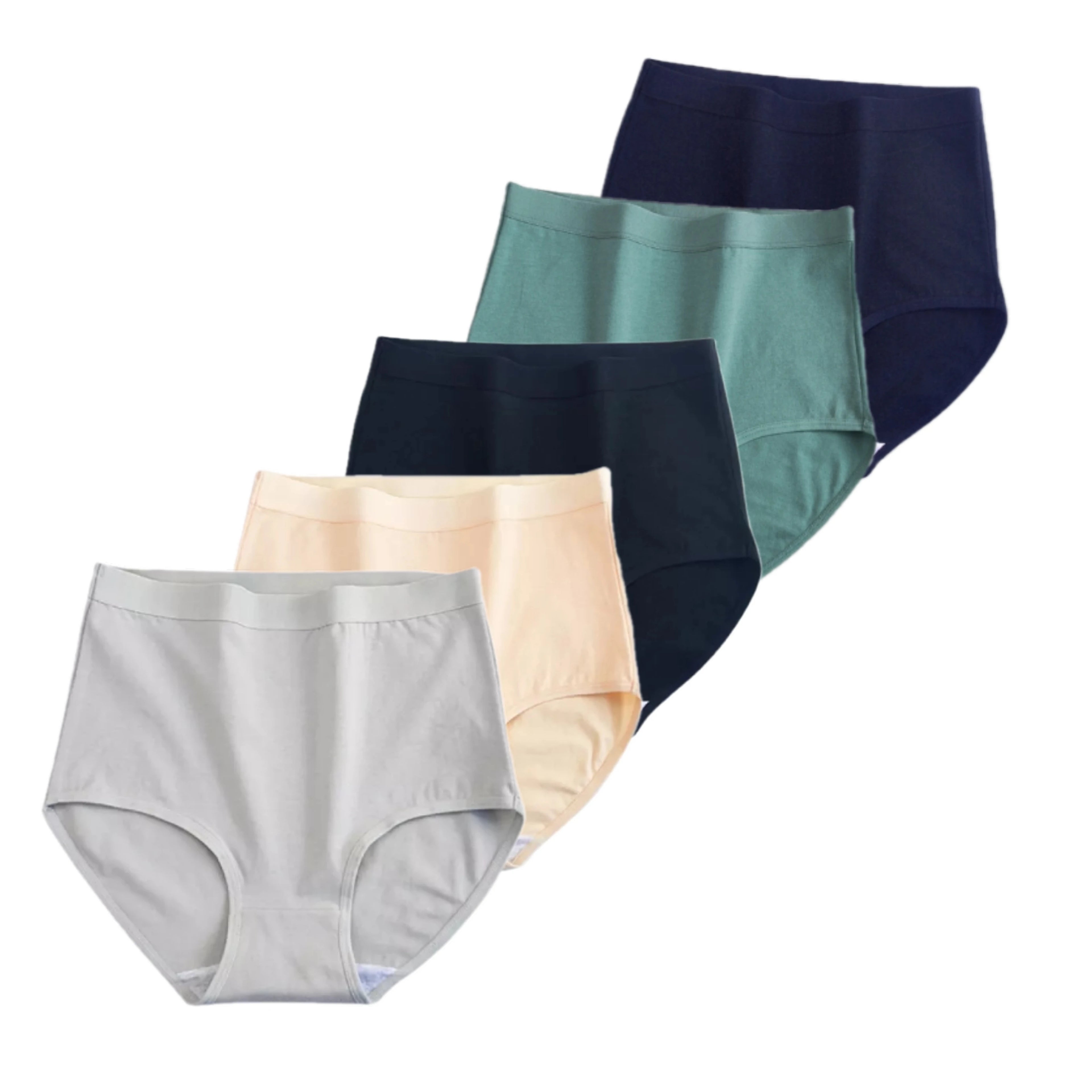 CowLost | product_id-fallsweet-womens-high-waist-cotton-plus-size-briefs-5-pack-m-xxxl |21