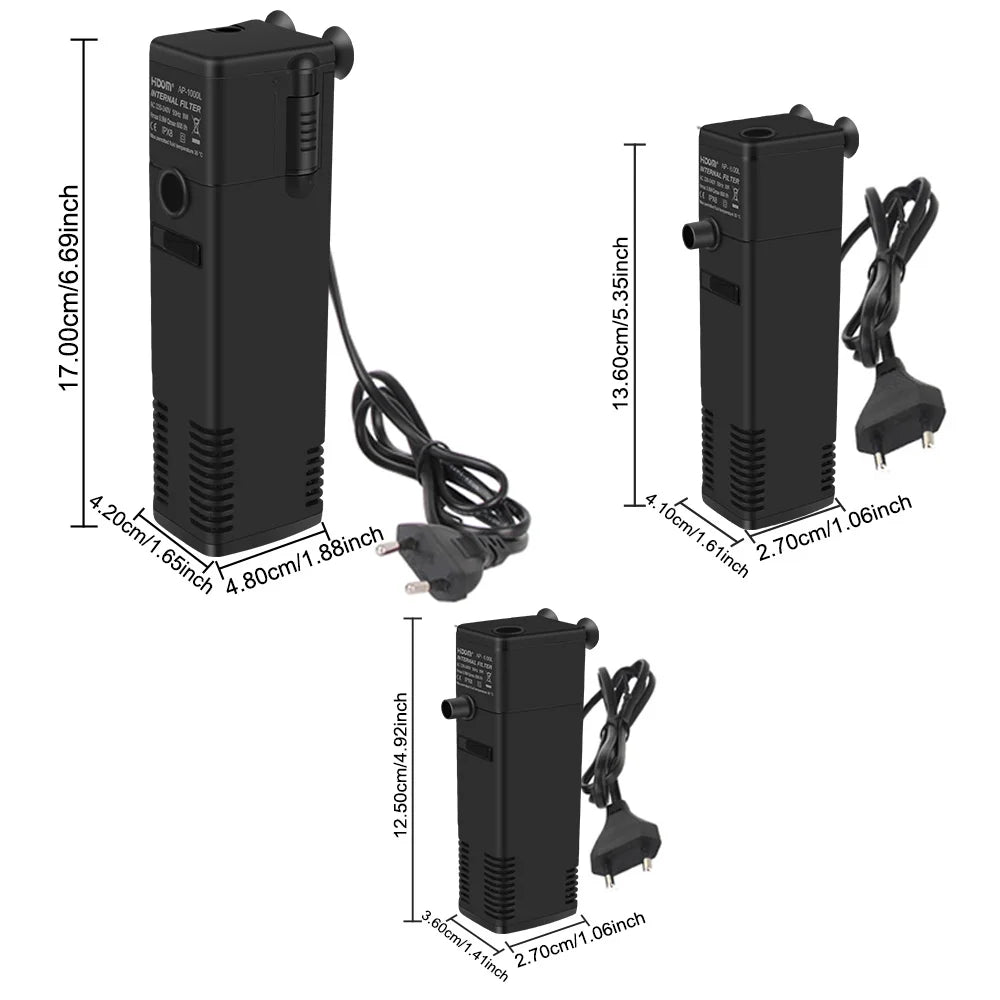 CowLost | eu-plug-aquarium-fish-tank-oxygen-increasing-pump-low-level-water-submersible-water-filter-pump-turtle-tank-filter |11