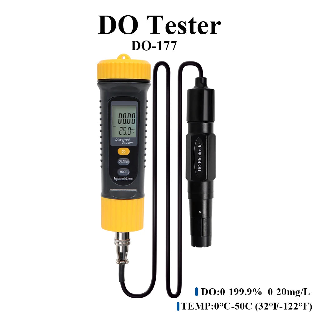 Bluetooth Digital Dissolved Oxygen Meter 0-20 mg/L DO Tester for Pool Hydroponics Aquaculture