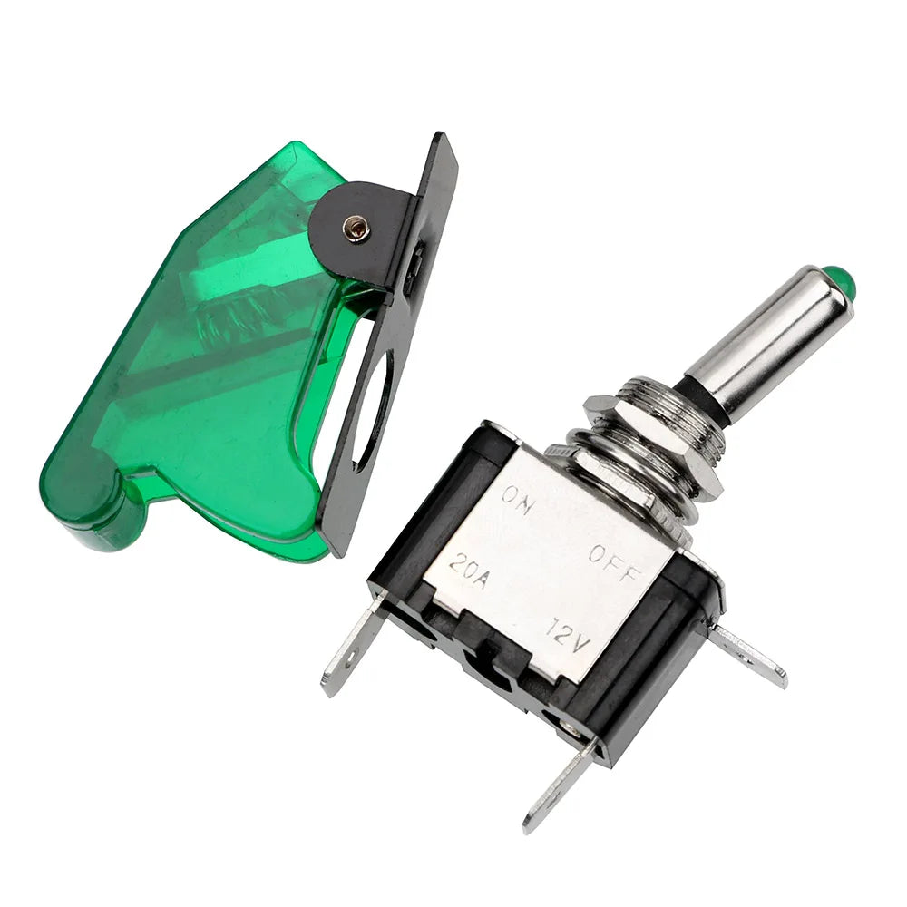 CowLost | product_id-12v-20a-spst-toggle-rocker-switch-with-led-and-protective-cover-for-car-on-off-control |3