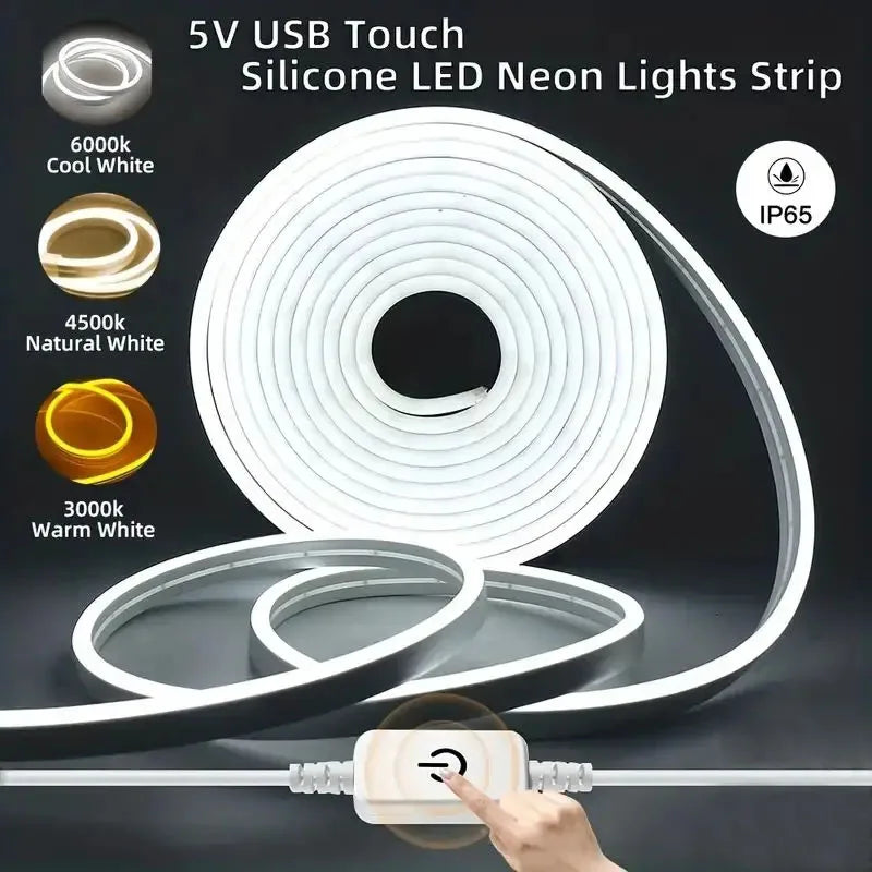 CowLost | light-ropes-strings-product_id-touch-sensor-5v-usb-dimmable-waterproof-led-neon-strip-light-flexible-silicone-backlight |1