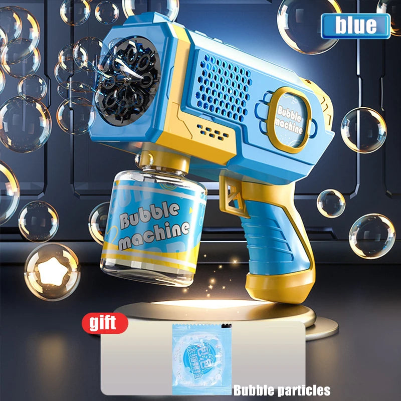 Space Electric Automatic Bubble Gun Toy for Kids Outdoor Summer Games