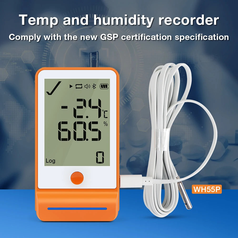 GSP-6Pro Bluetooth USB Temperature Humidity Data Logger 100000 Points LCD Recorder