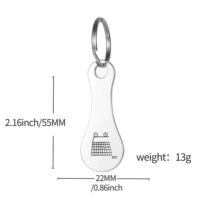 Cart Shopping Token Keychain Metal Coin Holder Trolley Keyring
