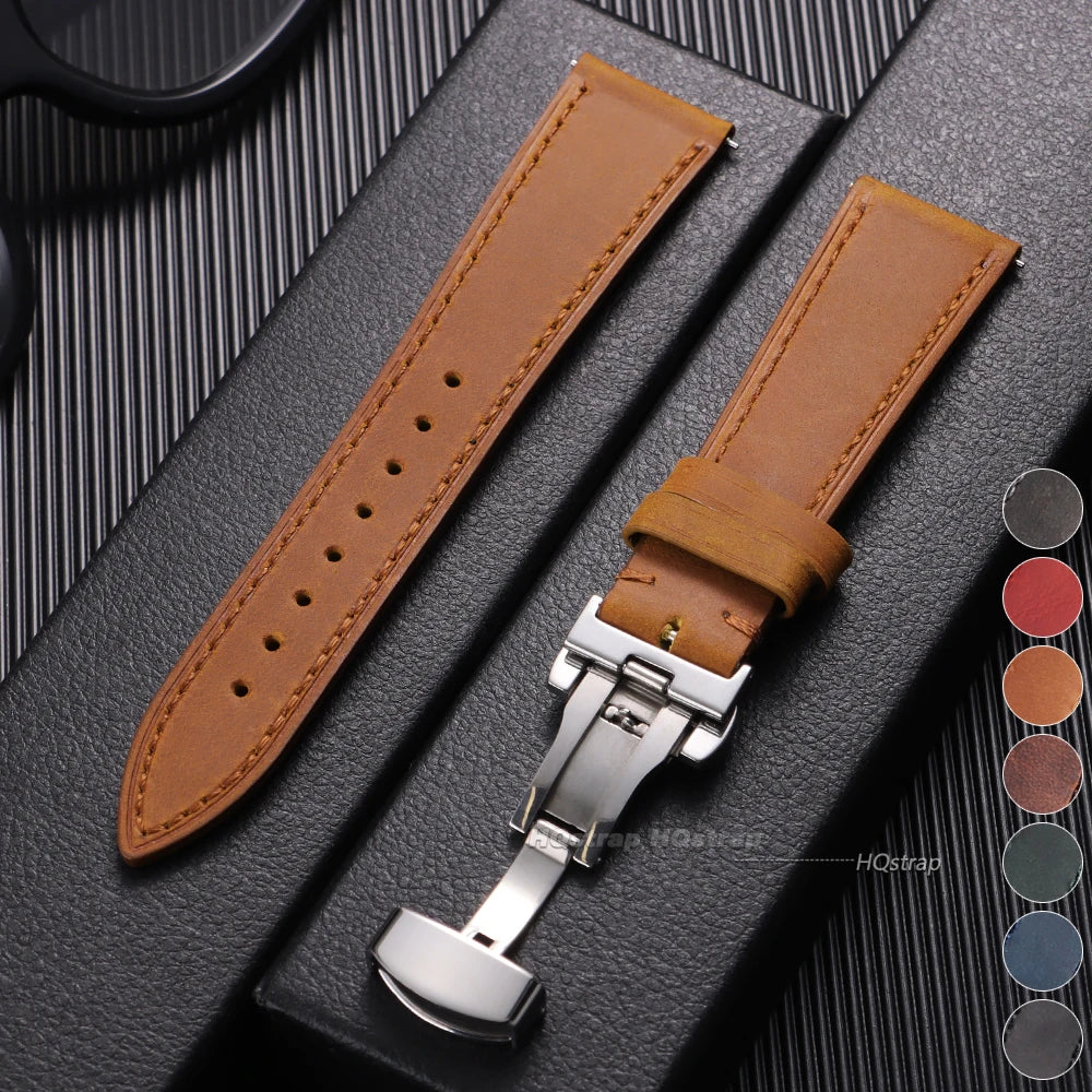 CowLost | bracelets-product_id-cowhide-leather-quick-release-watch-strap-for-seiko-omega-18-24mm-with-butterfly-buckle |8