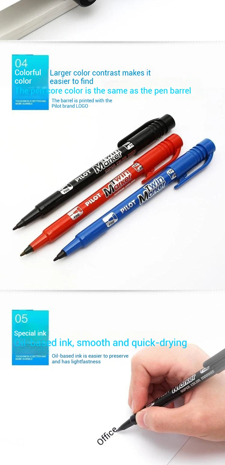 CowLost | product_id-pilot-oil-based-permanent-marker-pen-2-in-1-dual-tip-fine-bold-quick-drying-waterproof-smudge-proof |9