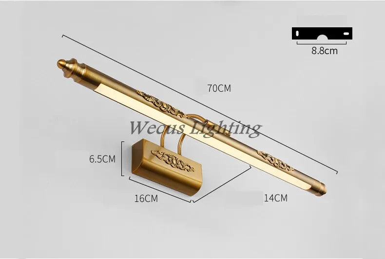 CowLost | product_id-golden-8w-500mm-bronze-led-bathroom-wall-light-european-mirror-lamp |15