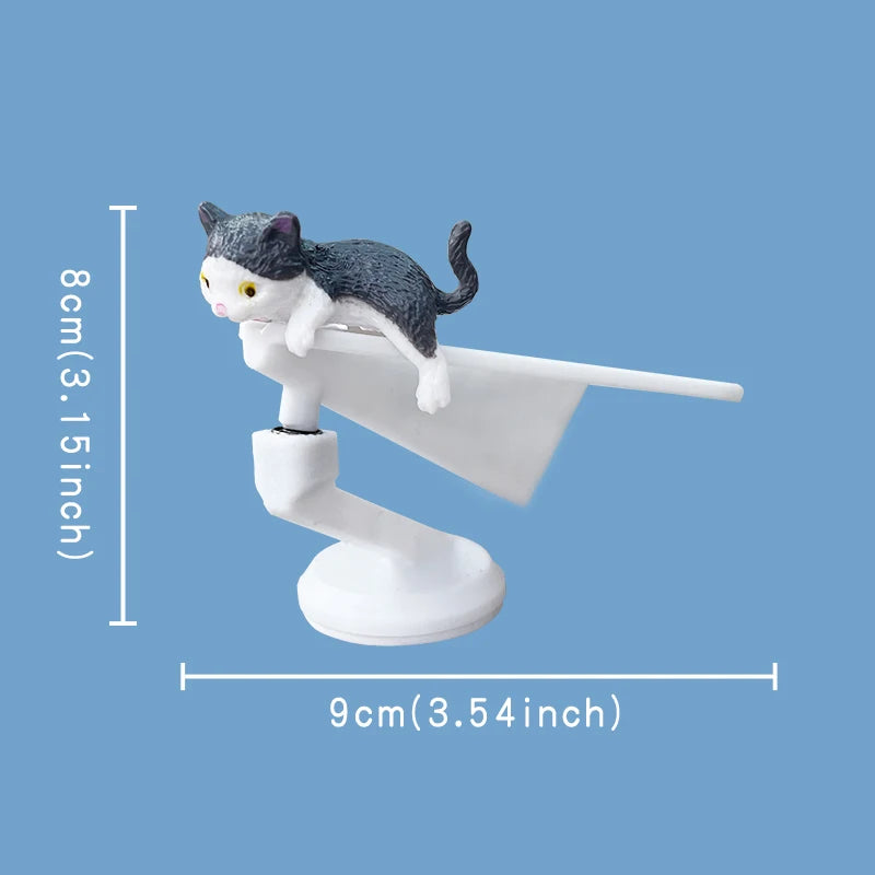 CowLost | inertial-swing-plastic-paper-airplane-move-cute-cat-kitty-wag-plane-sway-car-ornament-dashboard-decorations-cool-fun-accessories |6