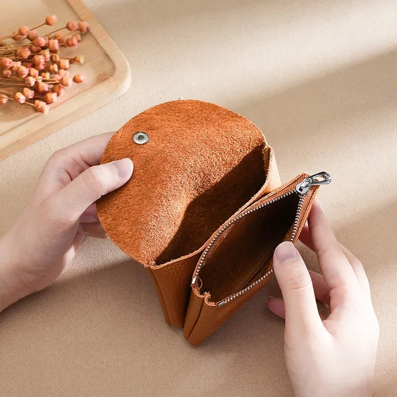 CowLost | activewear-pants-genuine-top-layer-cowhide-coin-purse-for-women |3