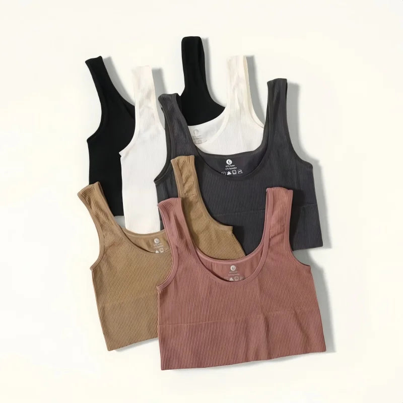 CowLost | product_id-seamless-ribbed-wireless-sports-bra-tank-top-crop-for-women |1